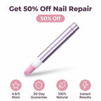 A close-up of StrongNail™ Nail & Cuticle Repair gel by Arenzza, showing the product tube with a focus on healthy nails and cuticles.