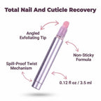 Diagram showing seven benefits of StrongNail™ Nail & Cuticle Repair by Arenzza, highlighting key features with arrows.