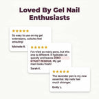 A close-up of StrongNail™ by Arenzza nail and cuticle repair product applied to healthy, well-groomed fingernails and cuticles.