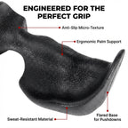Close-up of Arenzza TriPull™ Tricep Rope with ergonomic handles, showing durable construction and textured grip for effective tricep workouts.