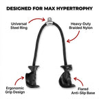 Illustration showing eight benefits of the Arenzza TriPull™ Tricep Rope with ergonomic handles for effective strength training.