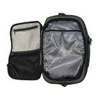 Arenzza Vakuback™ packable storage bag with vacuum seal, shown filled with clothes to save space without bulk.