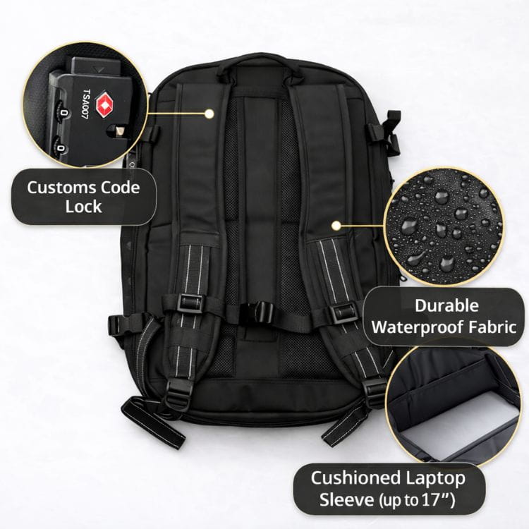 Arenzza Vakuback™ vacuum storage bag filled with clothing, showcasing compact organization and space-saving design.