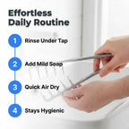Arenzza VoluLift™ ergonomic professional styling comb with seven numbered steps for effortless grooming.