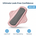 Aarenzza washable leakproof pad with graphene odor control, displaying its slim design and soft fabric surface for comfortable use.