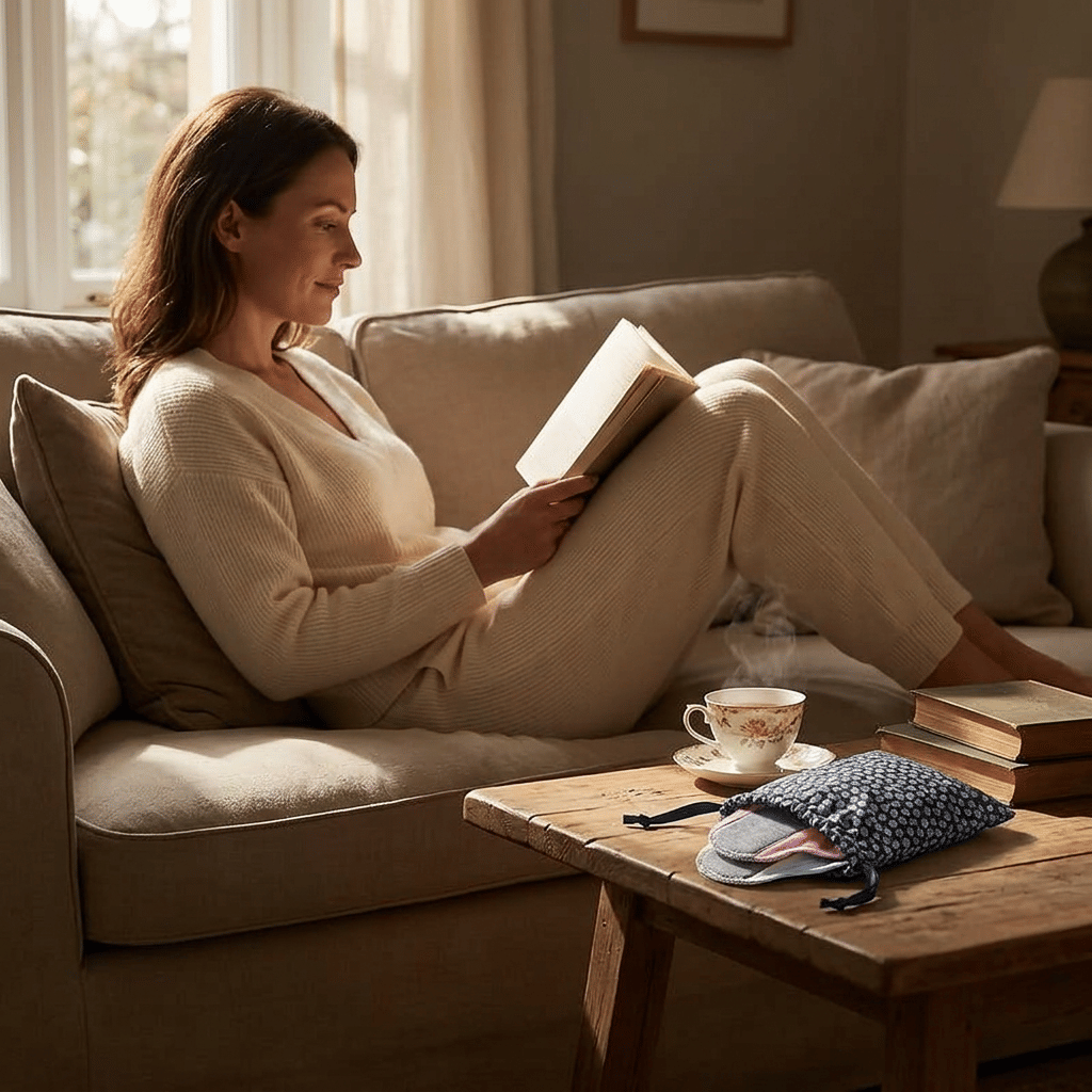 Aarenza washable leakproof pad with graphene odor control used on a bed with a person resting comfortably