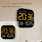 Arenzza multifunctional digital alarm clock with LED display, buttons, and sleek design for home and office use.