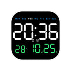 Arenzza multifunctional digital alarm clock displaying time with a sleek black design, suitable for home and office use.