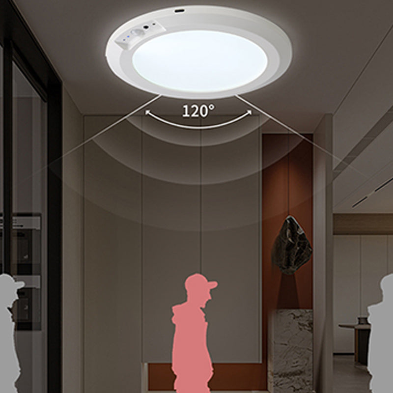 Arenzza magnetic motion sensor ceiling light with remote control, modern electronic lighting fixture for home or office use.