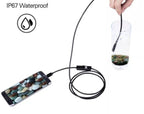 Arenzza 3-in-1 endoscope with 2.0MP HD camera, 6 LED lights, waterproof design, compatible with smartphones for home inspection.
