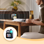 Arenzza portable wireless Bluetooth speaker in black, showing compact design with control buttons and speaker grille.
