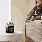 Arenzza portable wireless Bluetooth speaker with compact design, black color, and control buttons on the top for easy playback.