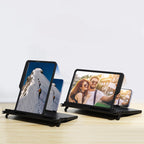 Arenzza portable mobile phone screen magnifier with foldable stand and adjustable lens for enhanced viewing.