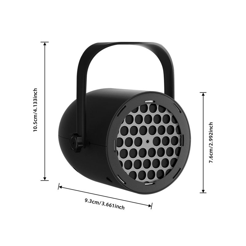 Arenzza 16-pattern USB Christmas projector light displaying festive holiday light patterns on a wall.