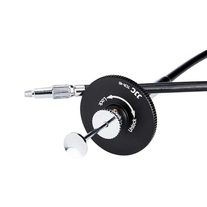 Arenzza mechanical shutter release cable with bulb-lock for camera remote control, featuring a durable, flexible cord and locking mechanism.