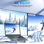 Arenzza USB-C docking station and laptop stand with 4K HDMI port, featuring multiple connectivity options and a sleek design.