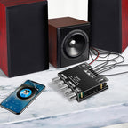 Arenzza 2.1 Channel Bluetooth audio power amplifier module showing circuit board with connectors and components for electronics projects.