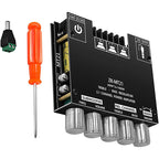 Arenzza 2.1 Channel Bluetooth audio power amplifier module with electronic components, compact design, and connection ports.