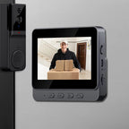 Arenzza wireless doorbell camera with 1080P HD video, 170° wide angle, 4.3-inch screen, waterproof IPX65, and night vision.