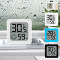 Arenzza 2-in-1 digital temperature and humidity meter with display, handheld electronics and accessories for precise environmental readings.