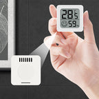 Arenzza 2-in-1 digital temperature and humidity meter with display, showcasing its compact electronic device for measuring climate conditions.