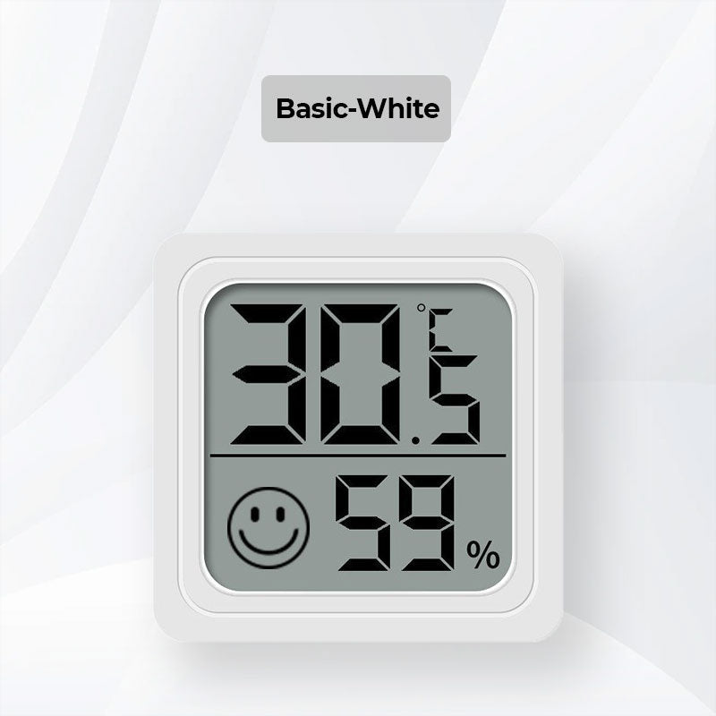 Arenzza 2-in-1 high precision digital temperature and humidity meter displaying current readings on a clear screen.