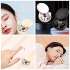 Arenzza Ultra-Compact Bluetooth Sleep Earbuds shown in black, with small in-ear design and charging case for portable use.