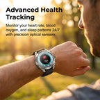 Arenzza 2-in-1 smartwatch with built-in TWS earbuds, showing the smartwatch face and earbuds placed inside the device.