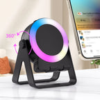 Arenzza 2025 4-in-1 multi-functional cell phone stand with Bluetooth speaker, showcasing the device with smartphone and speaker features.