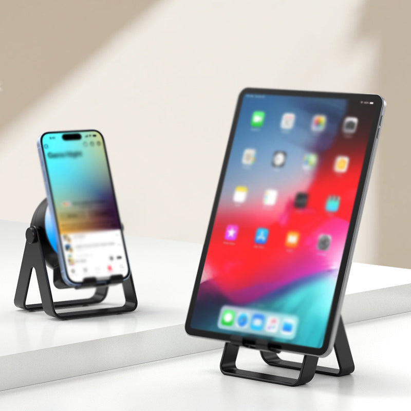 Arenzza 2025 4-in-1 multi-functional cell phone stand with Bluetooth speaker, featuring sleek design and adjustable support.