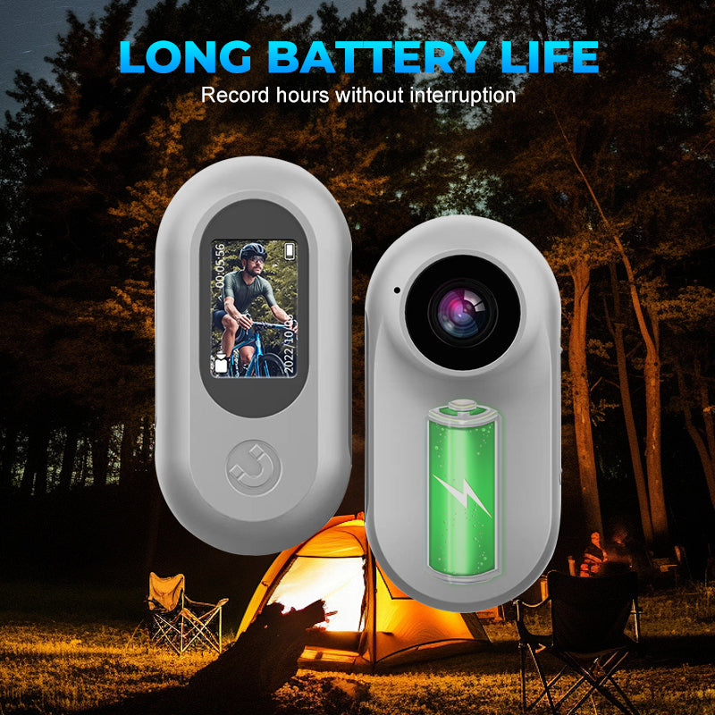 Arenzza outdoor HD pocket-sized action camera with lens and buttons, designed for portable outdoor recording and adventures.