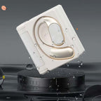 A pair of Arenzza wireless open-ear earbuds with a sleek design, lightweight build, and clear sound, suitable for outdoor use.