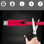 Arenzza Renewable Cuttable Charging Cable for electronics, showing flexible, eco-friendly cable with USB connectors on a white background.