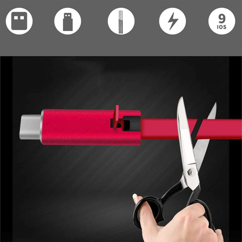 Arenzza Renewable Cuttable Charging Cable for electronics, showing flexible, eco-friendly cable with USB connectors on a white background.