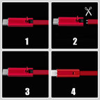 Arenzza renewable cuttable charging cable for electronics and accessories, featuring a flexible, eco-friendly design with visible connectors.
