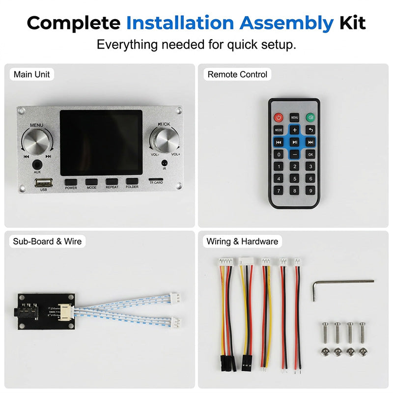 Arenzza Bluetooth 5.3 lossless audio decoder board with electronic components and connectors for audio device integration.