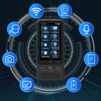 Arenzza 2-in-1 portable translation device with screen and microphone for real-time language translation, electronics accessory.