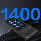 Arenzza 2-in-1 portable translation device with screen and microphones for real-time language translation.