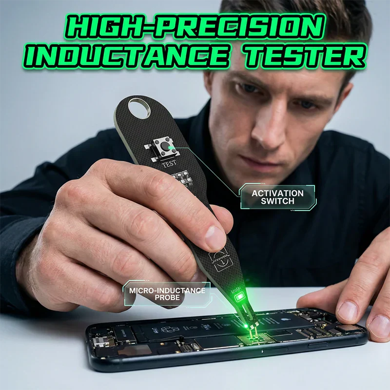 Arenzza electromagnetic induction circuit tester for electronics and accessories, showing the compact device with test probes.