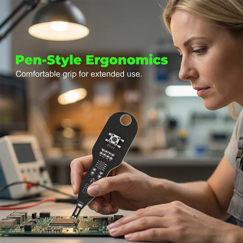 Arenzza electromagnetic induction circuit tester with digital display and probes for testing electrical circuits and components.