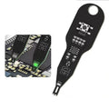 Arenzza electromagnetic induction circuit tester showing a handheld device with display and test leads for electronics troubleshooting.