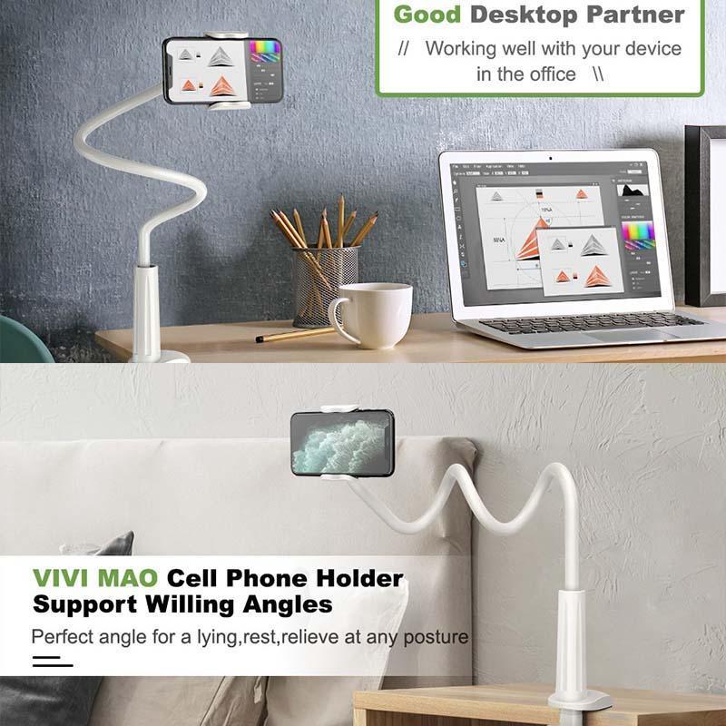 Arenzza 360° rotating tablet and phone stand, black electronic accessory with adjustable support for hands-free use.