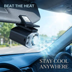 Arenzza mini wearable neck and desktop USB fan with adjustable blades, compact portable electronic accessory for personal cooling.