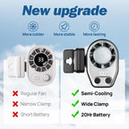 Arenzza mini wearable neck and desktop USB fan, compact electronics accessory with adjustable blades for personal cooling.