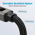 Arenzza 4-in-1 digital display keychain charging cable with multiple connectors and LED digital screen, compact and portable electronics accessory.