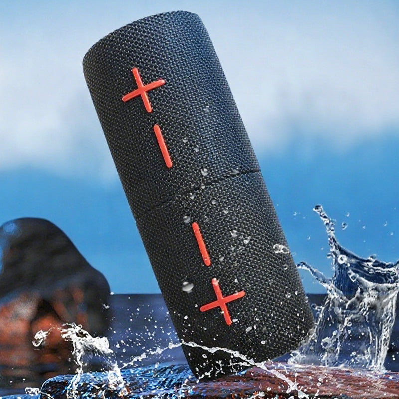Arenzza 2-in-1 magnetic Bluetooth speaker, splitable stereo audio device with sleek black design, perfect for portable music.