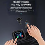 Arenzza Compact Touch-Control Clear-Sound Earbuds with sleek design and touch interface, ideal for electronics and audio accessories.