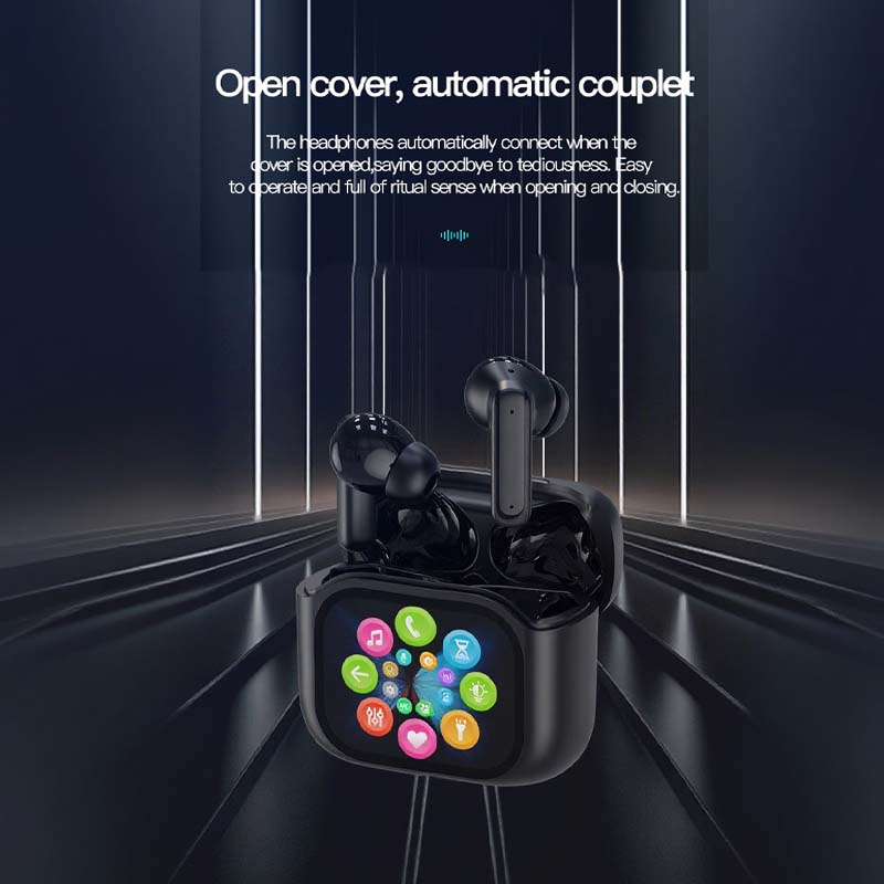 Arenzza Compact Touch-Control Clear-Sound Earbuds with sleek black design and touch-sensitive controls for electronic accessories.