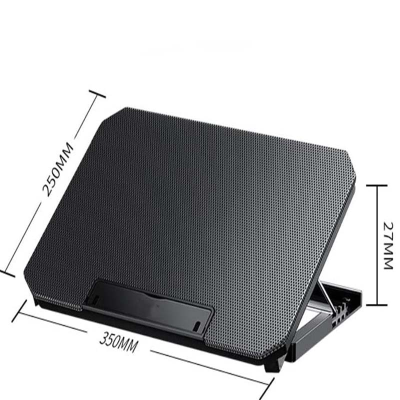 Arenzza adjustable laptop cooling stand with built-in fan supporting laptops and electronics accessories, black with ergonomic design.