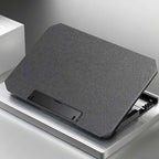 Arenzza adjustable laptop cooling stand with built-in fan, featuring a sleek design and ergonomic support for electronics and accessories.